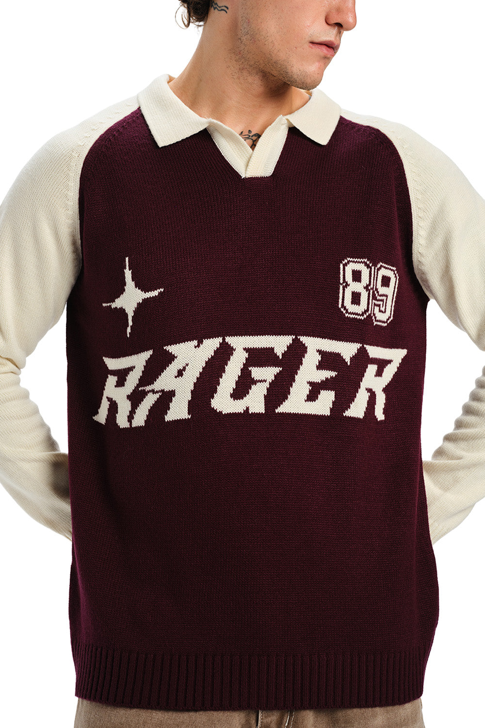 Rager Full Sleeve Knit Polo