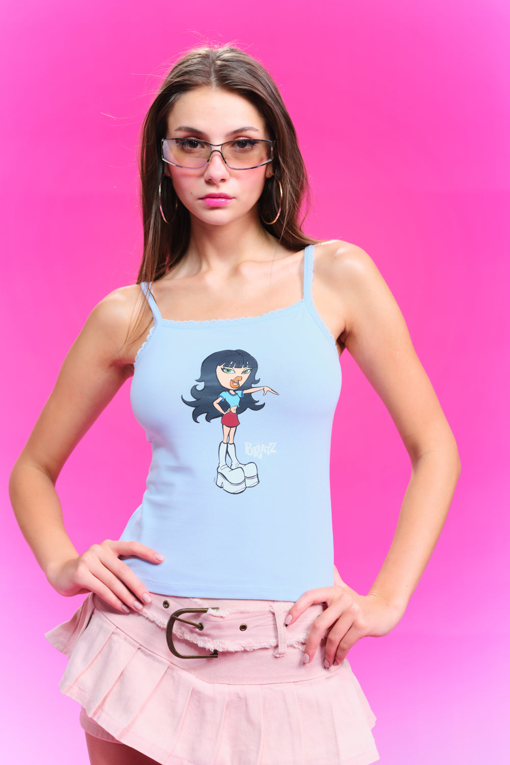 Always Bratty Laced Trimmed Strappy Top