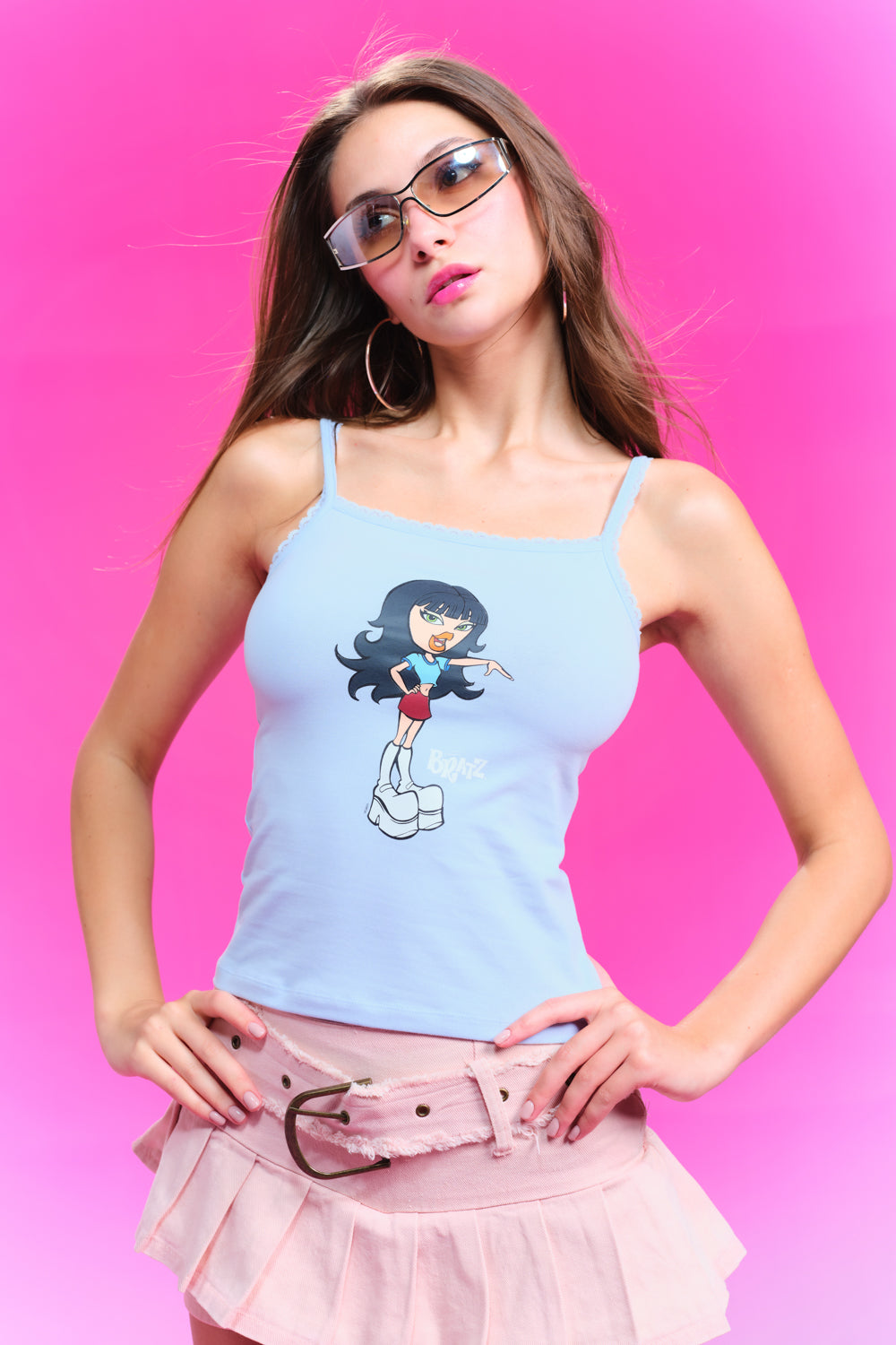 Always Bratty Laced Trimmed Strappy Top