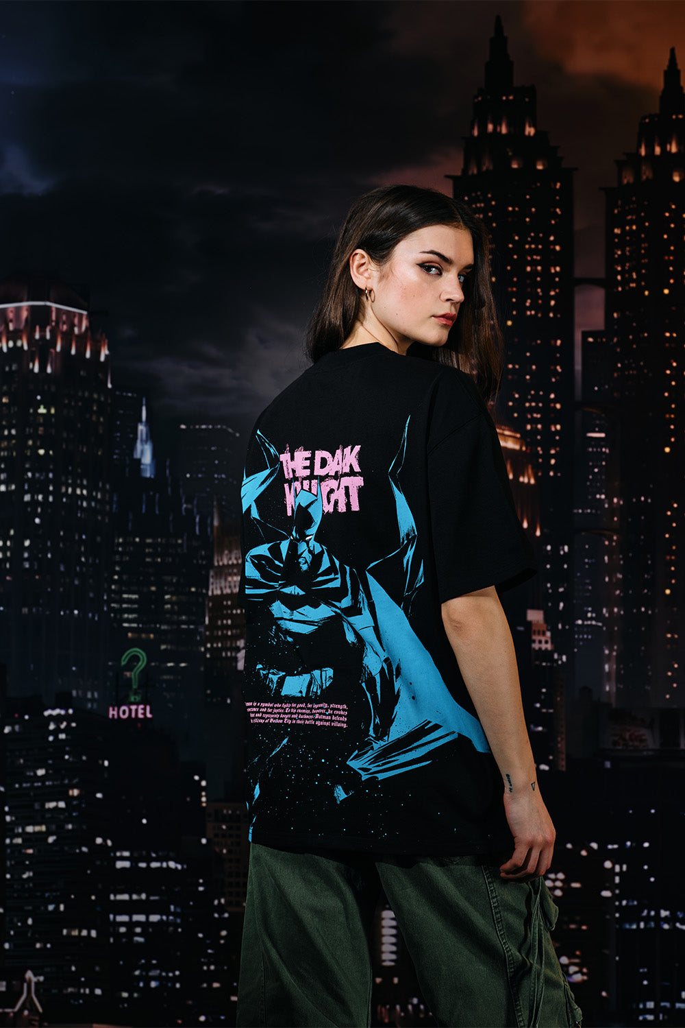 Bat In Dark Oversized T-shirt