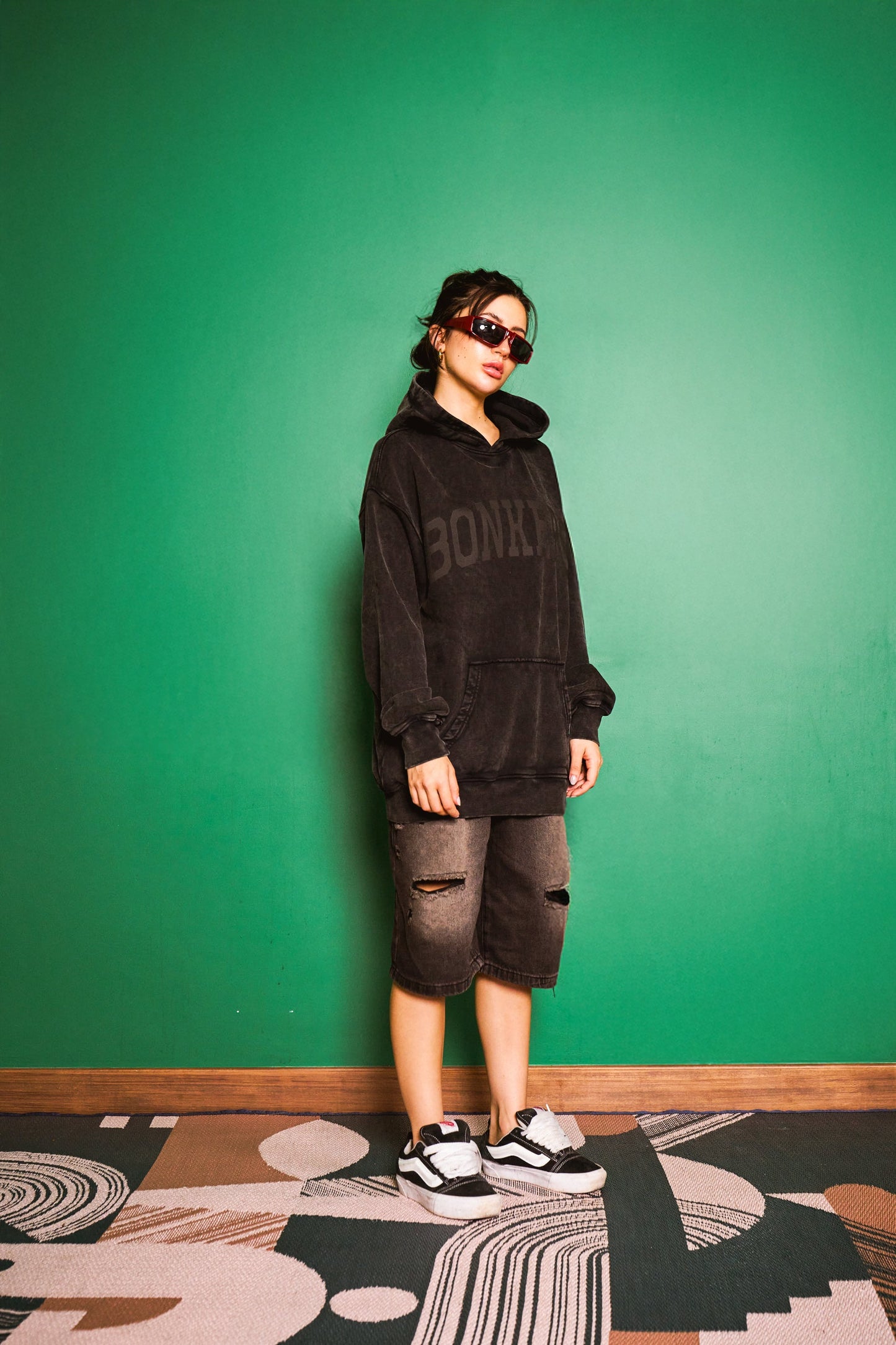 Black Faded Signature Soft Hoodie