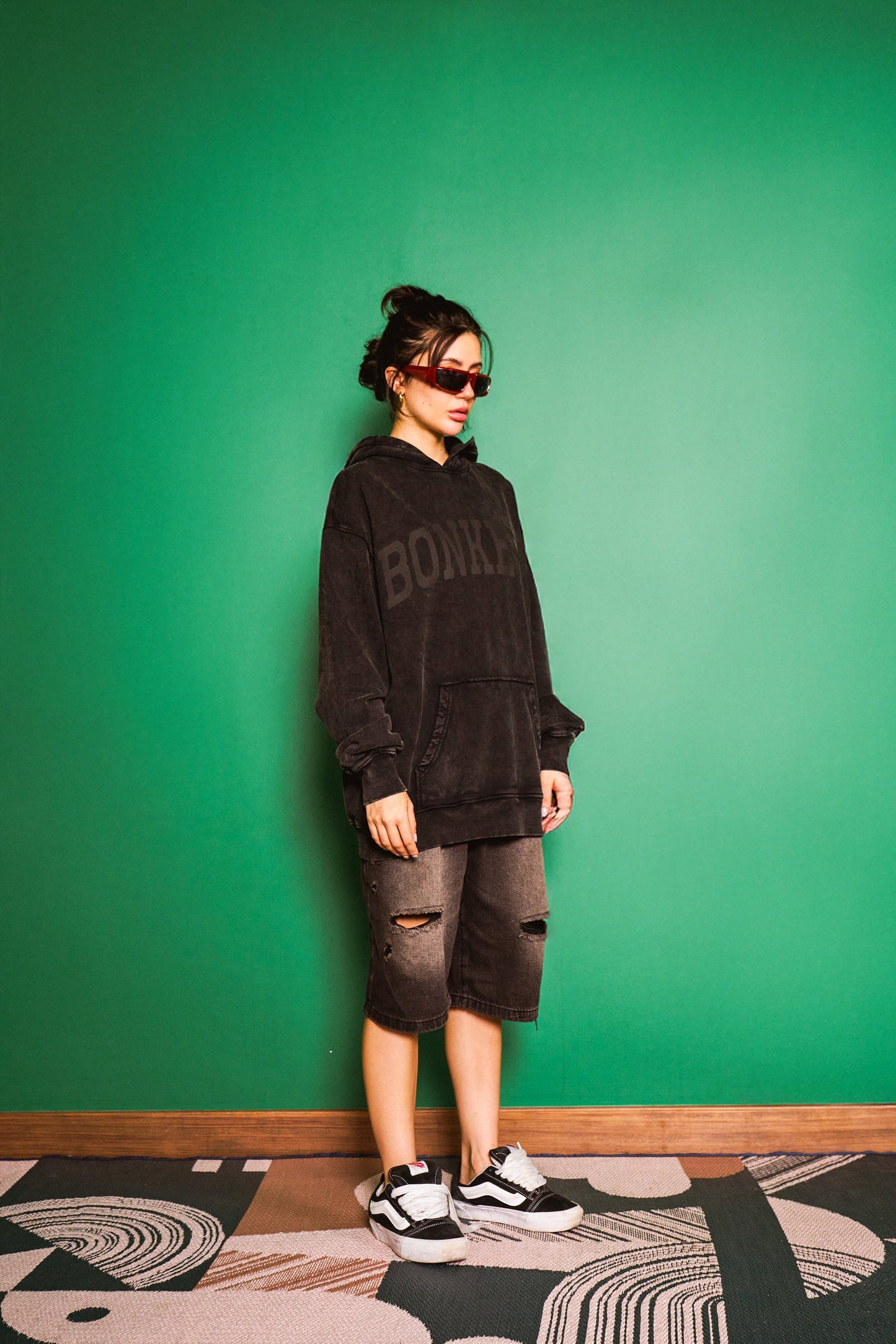 Black Faded Signature Soft Hoodie
