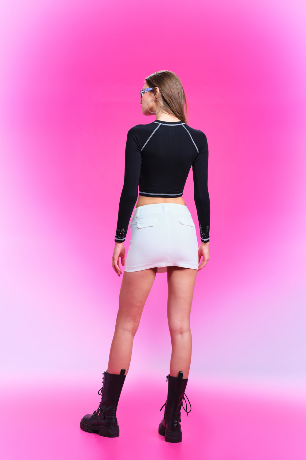 Bling Queen Rhinestone Crop Top