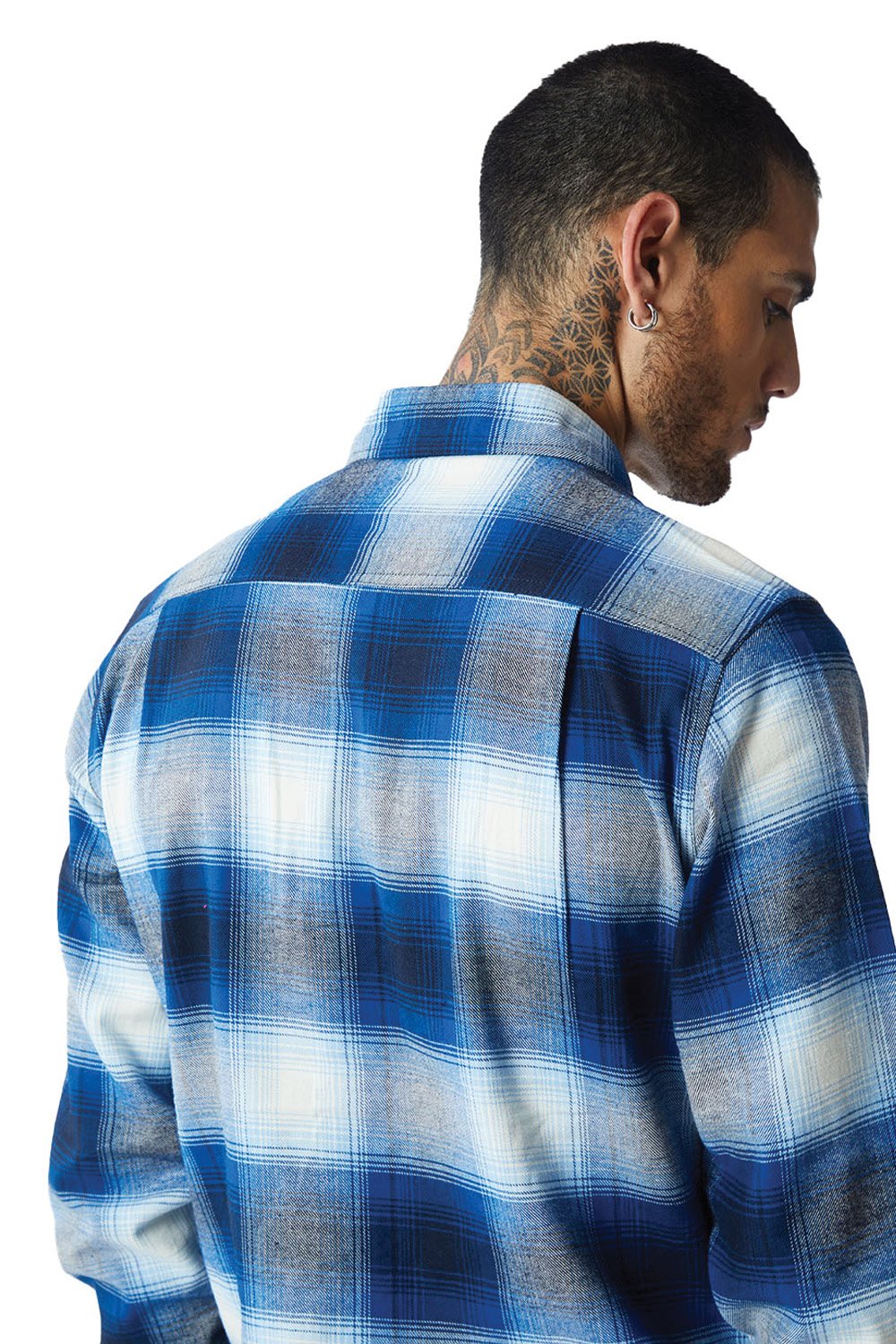 Hues of Blue Plaid Regular Fit Shirt