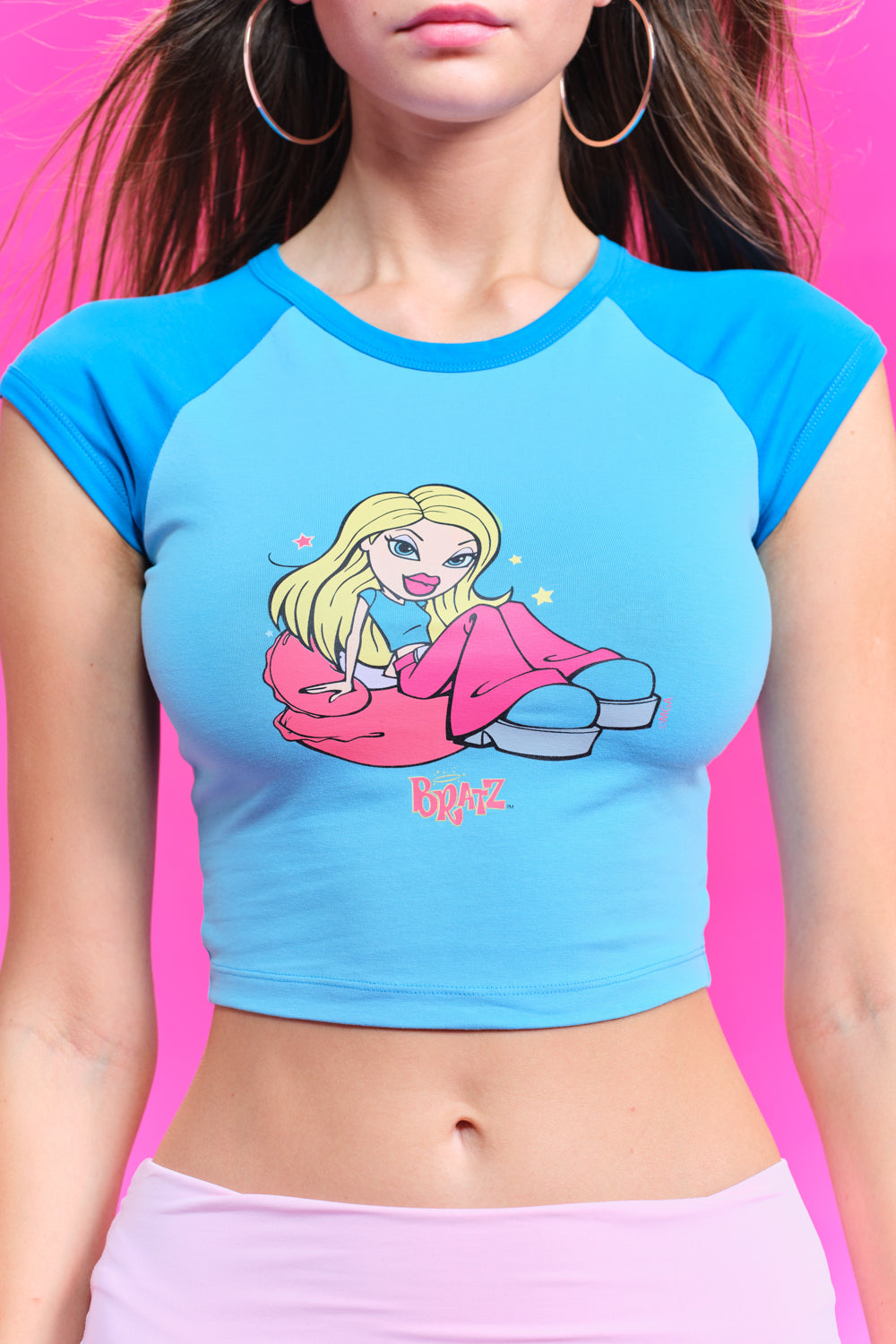 Bratty Blue Raglan Top