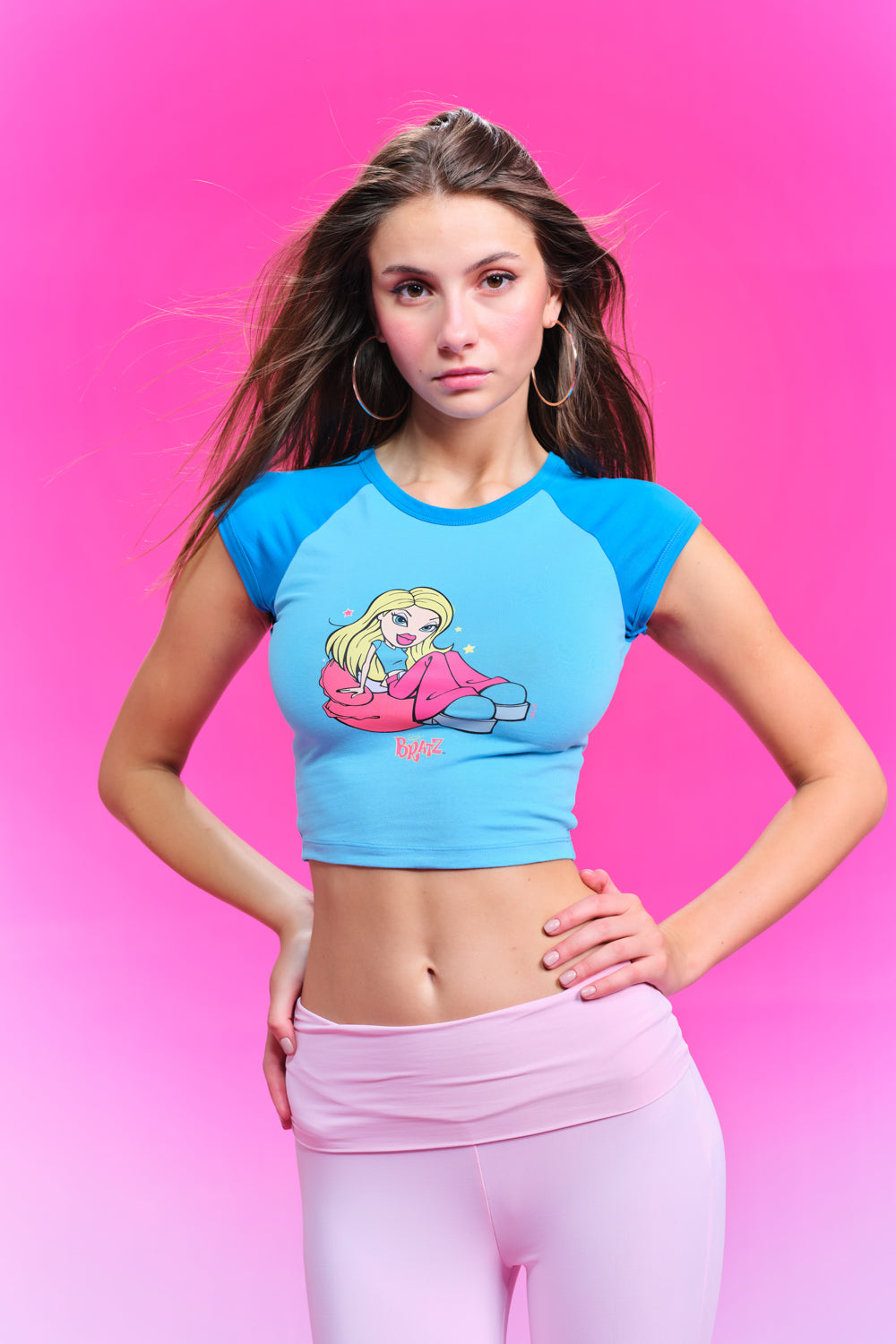 Bratty Blue Raglan Top