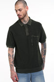 Olive Green Faded Knit Premium Polo