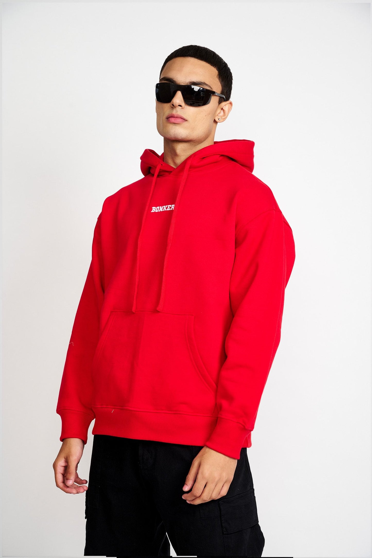 Red Signature Oversized Heavyweight Hoodie (Fleece)