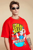 Red Cereal Killer Oversized T-shirt