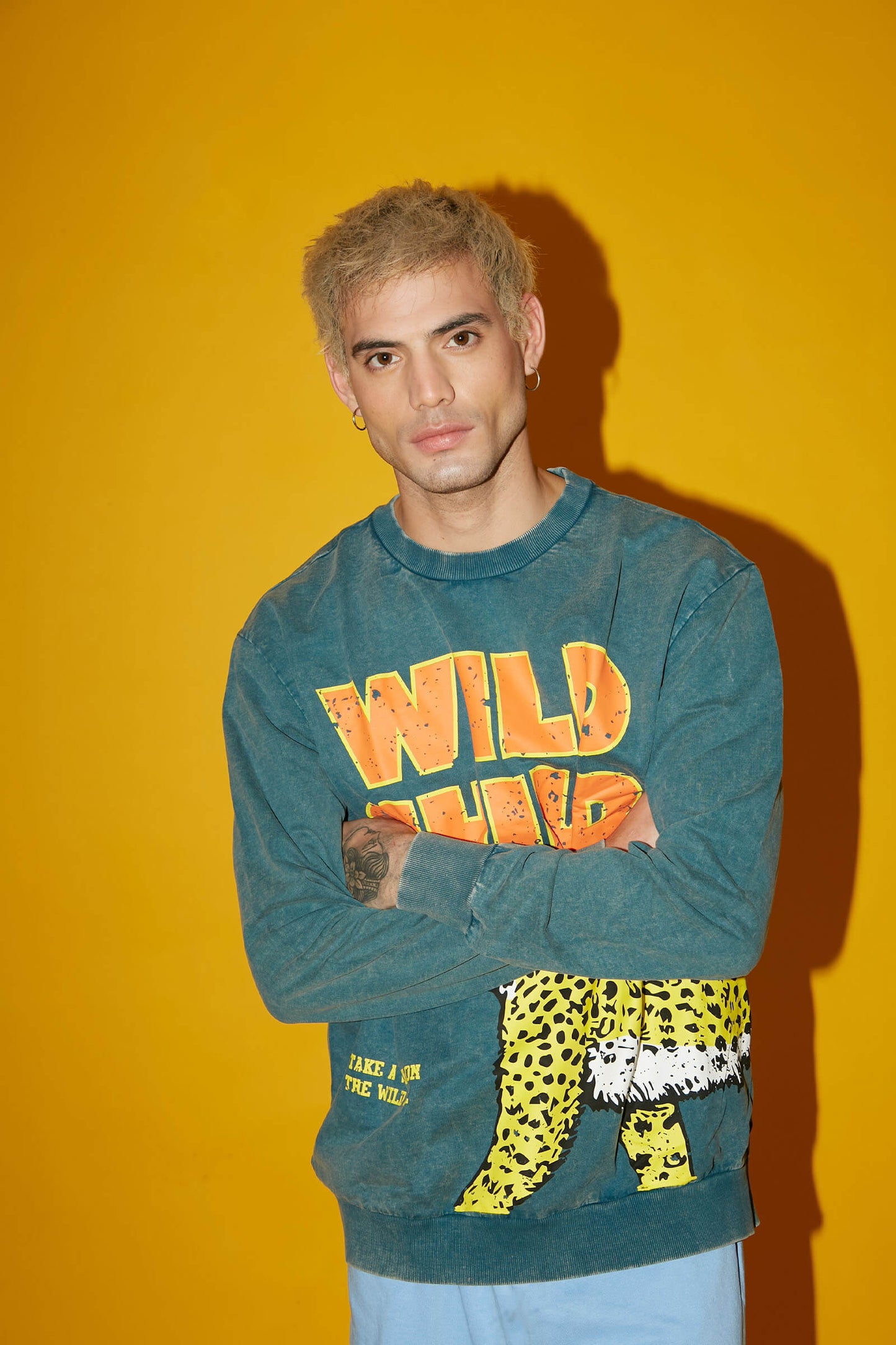 Untamed Faded Effect Heavyweight Sweatshirt