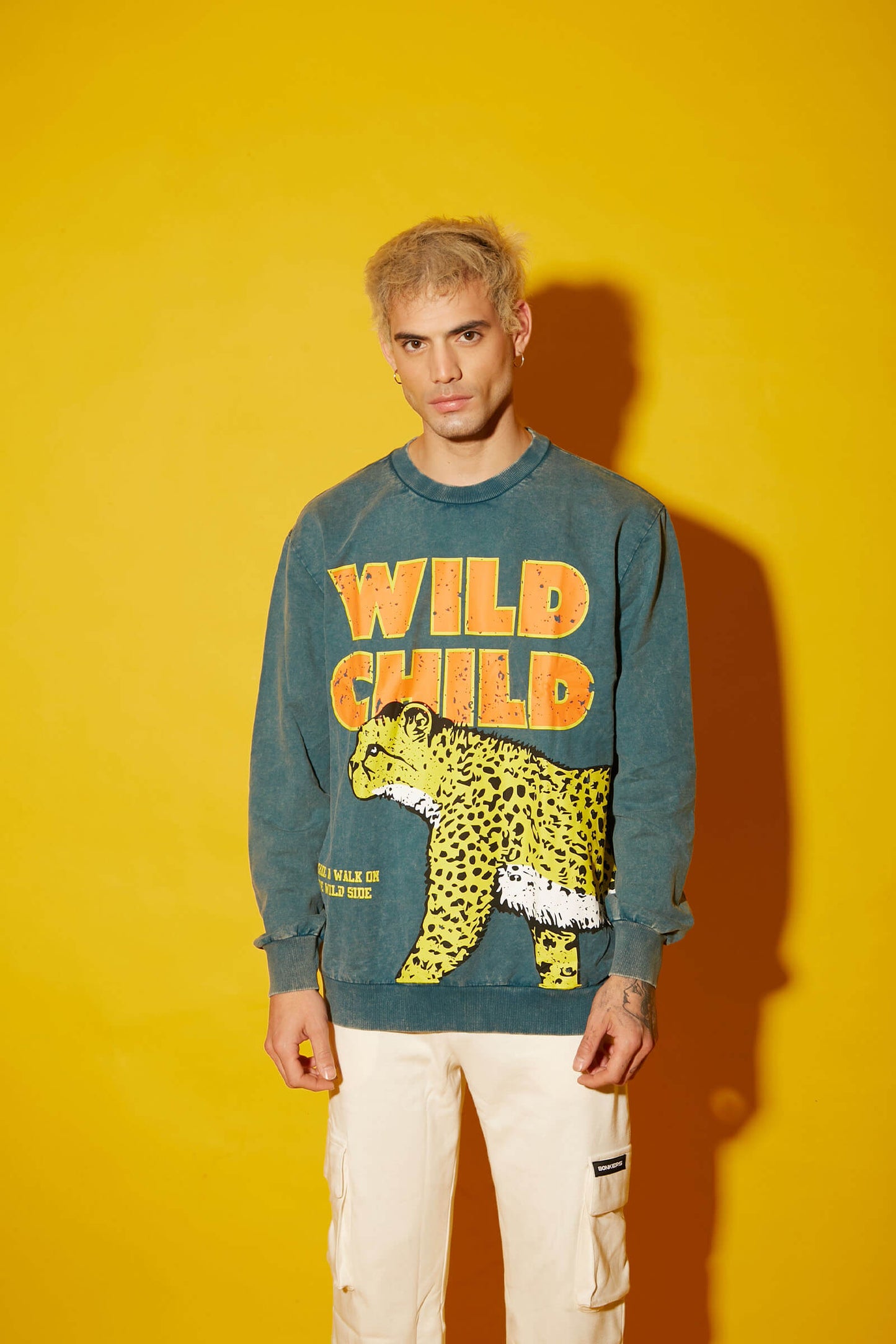 Untamed Faded Effect Heavyweight Sweatshirt