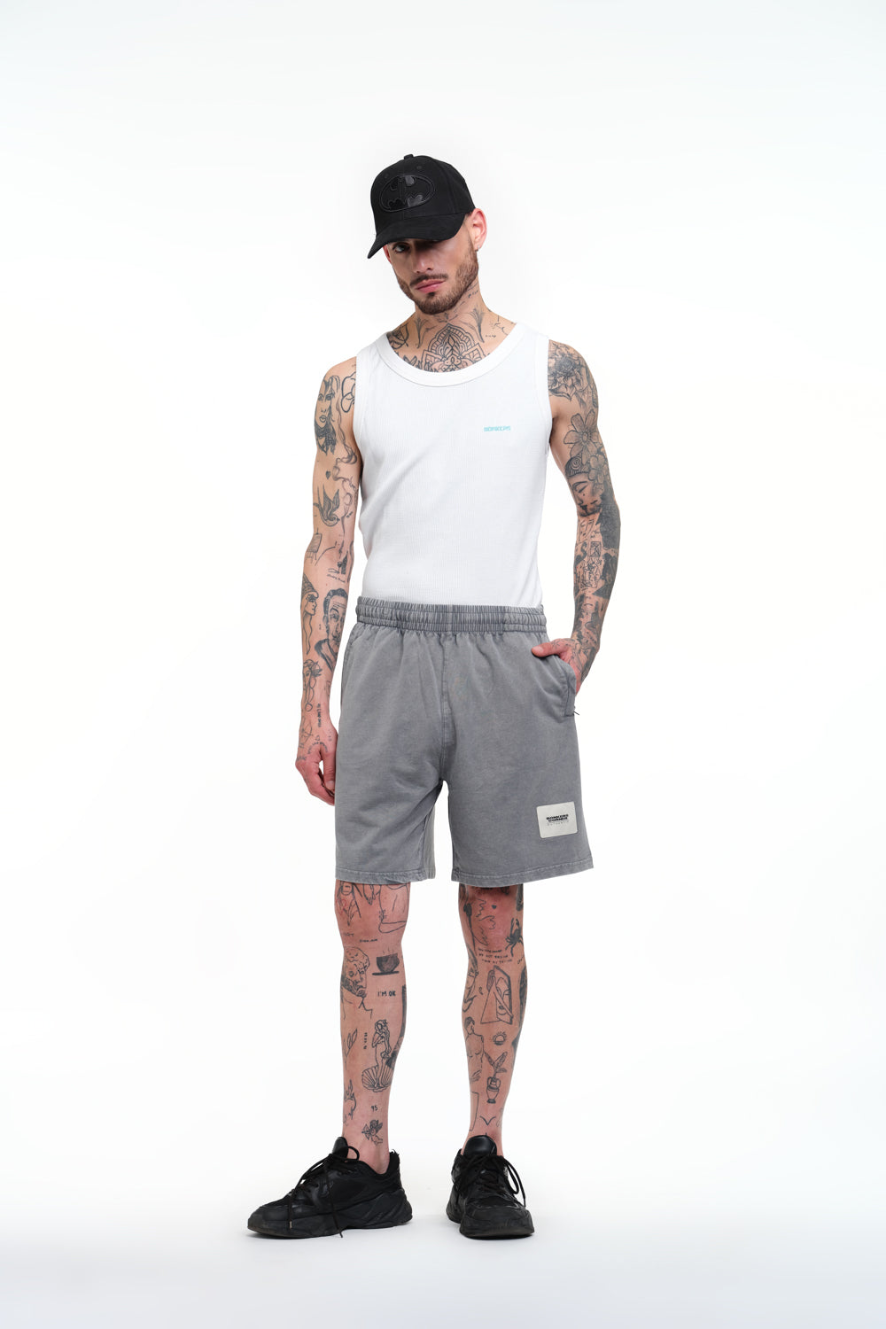 Grey Heavyweight Faded Shorts