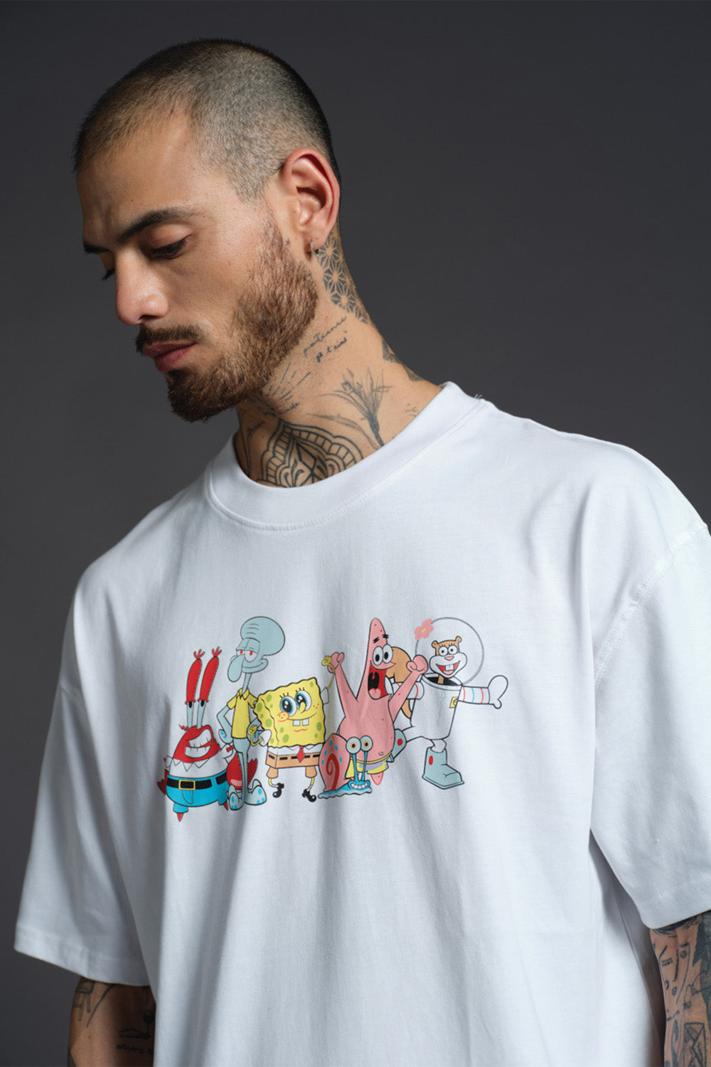 White Spongebob Be The Change T-shirt