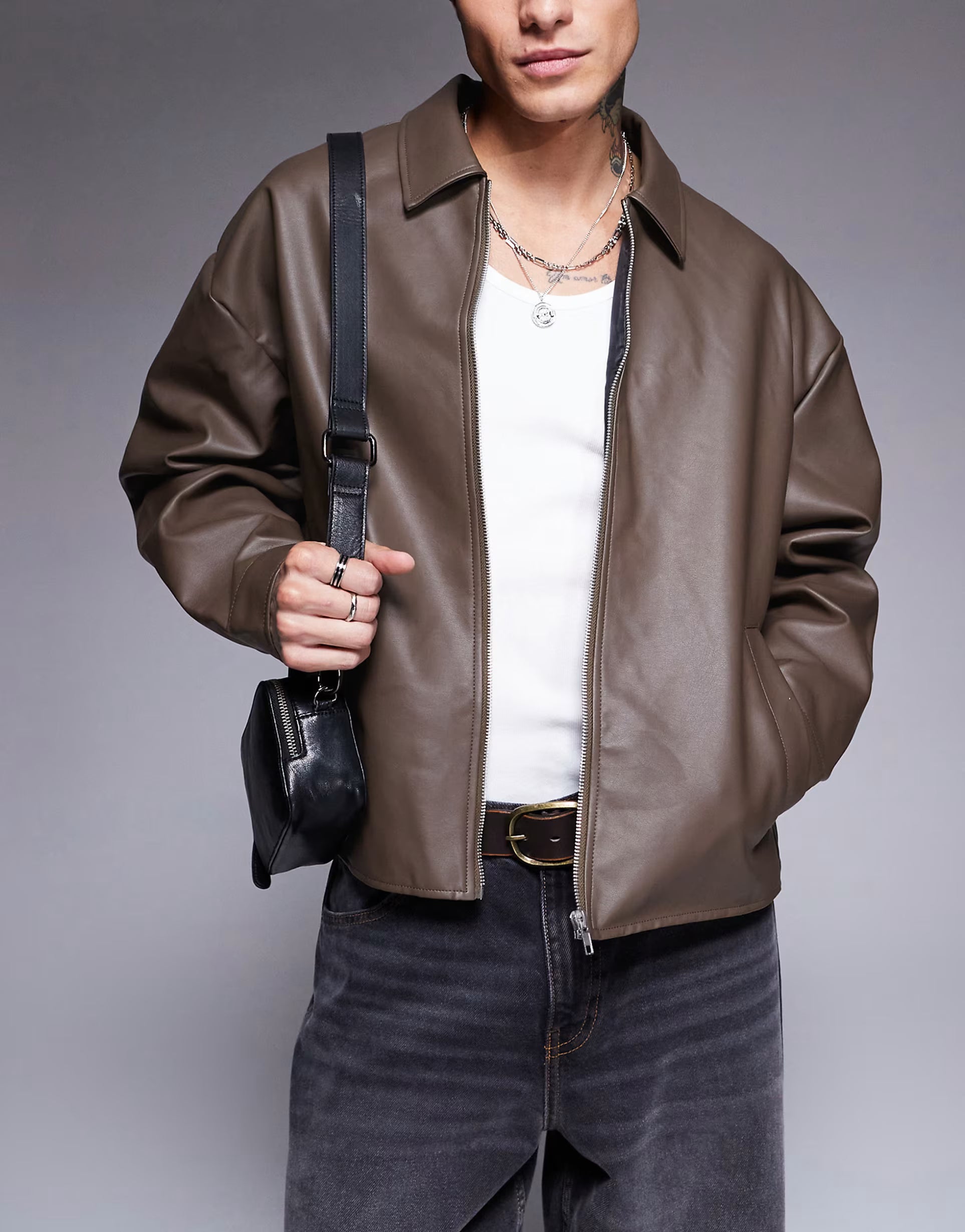 Premium Faux Leather Jacket — Multiple Colors (Black, Burgundy, Green, Beige, Brown - Prime Fitz