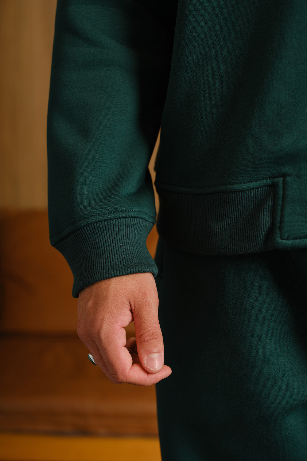 CEO Green High Neck Zipper Jacket