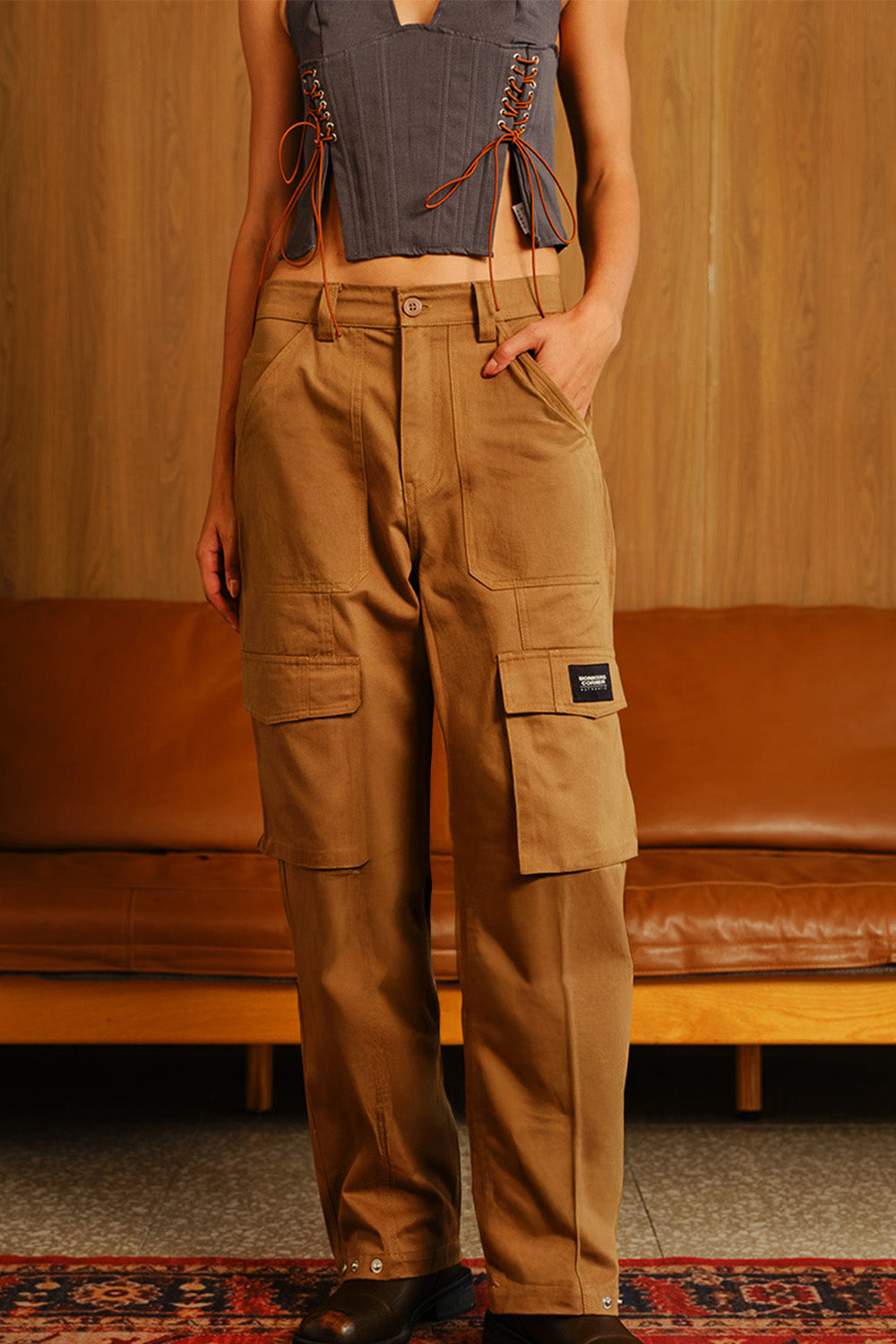 Caramel 6 Pockets Cargo Pant