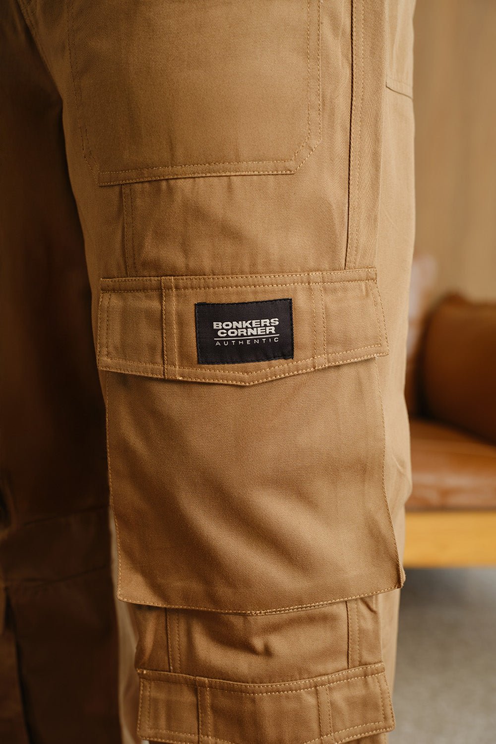 Dusty Brown 8 Pockets Cargo Pant