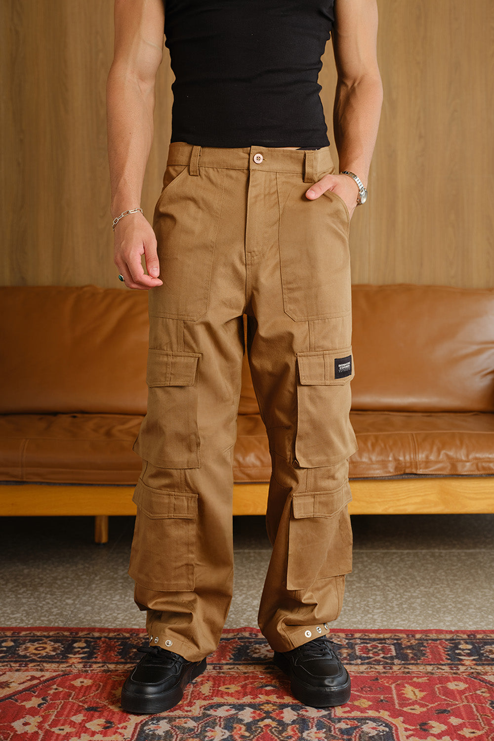 Dusty Brown 8 Pockets Cargo Pant
