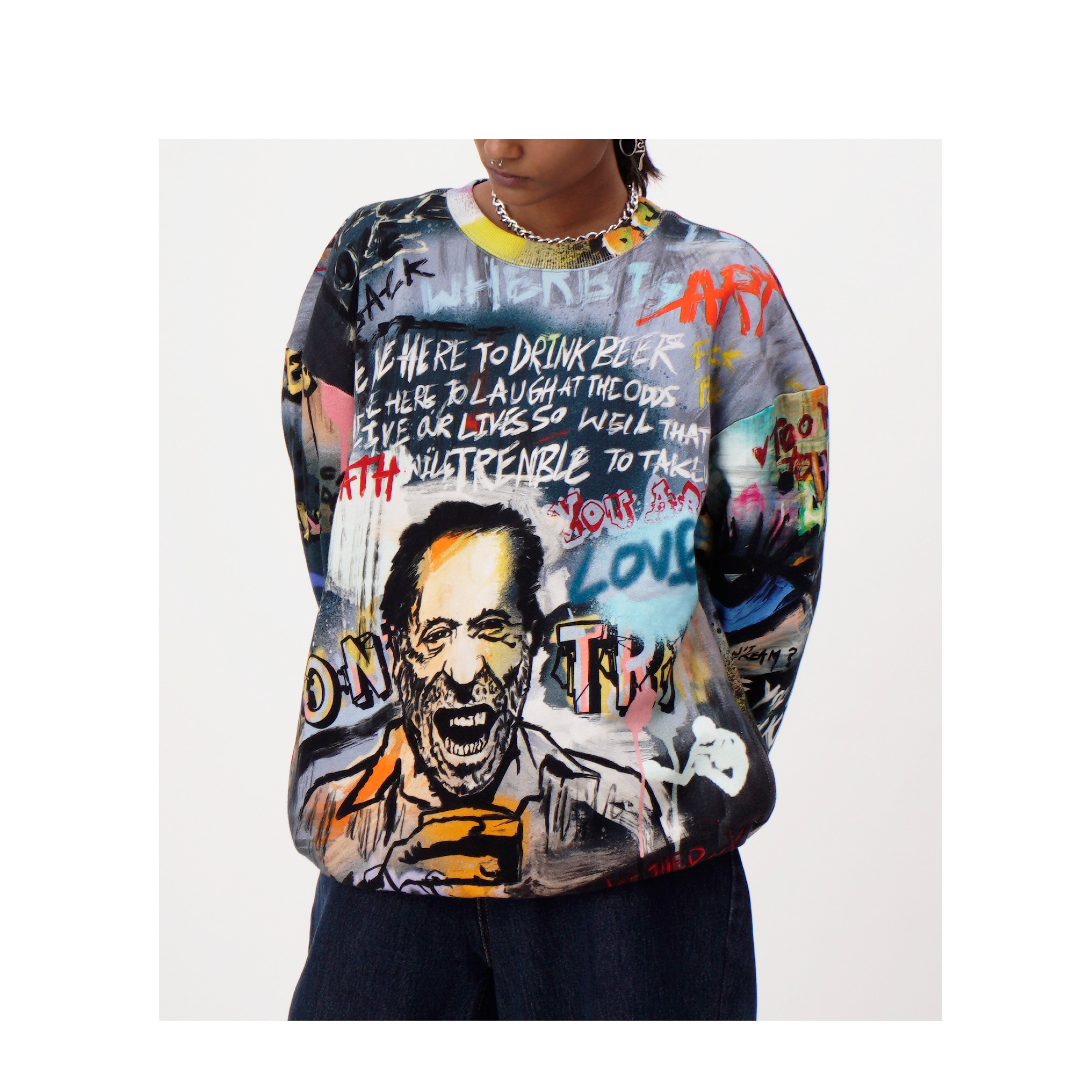 'Huemn City' Graffiti Sweatshirt