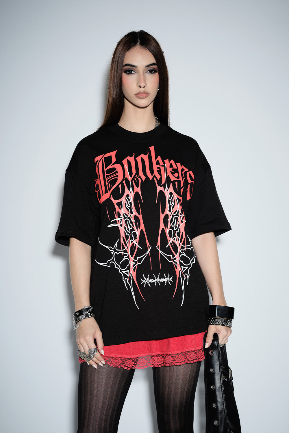 Crimson Thorns Oversized T-shirt