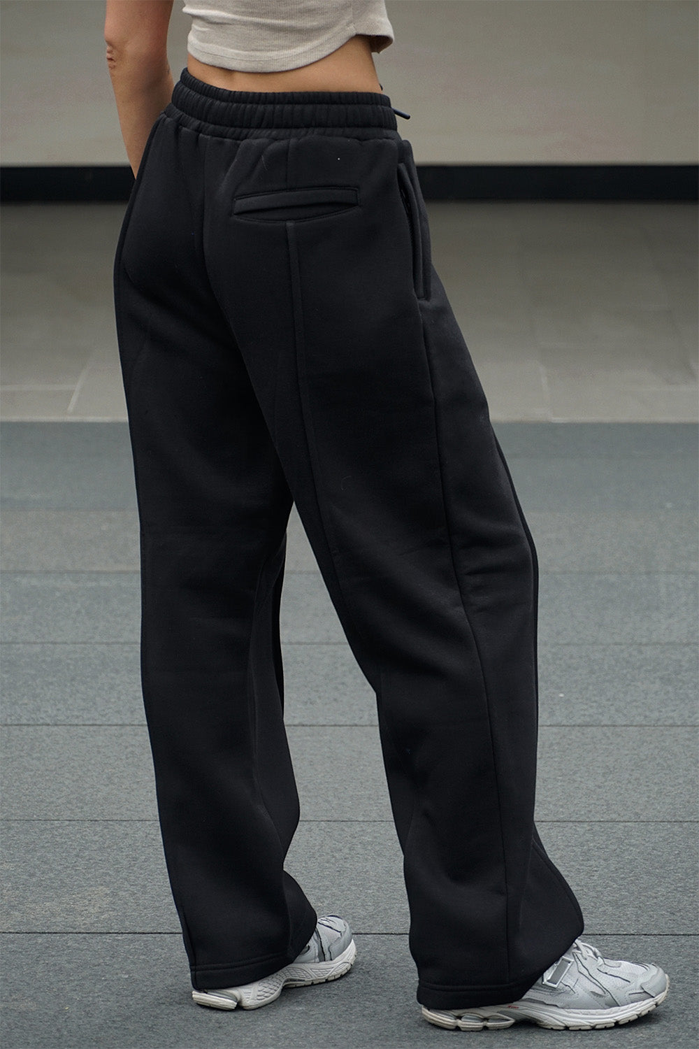 Diminutive Black Wide Leg Joggers