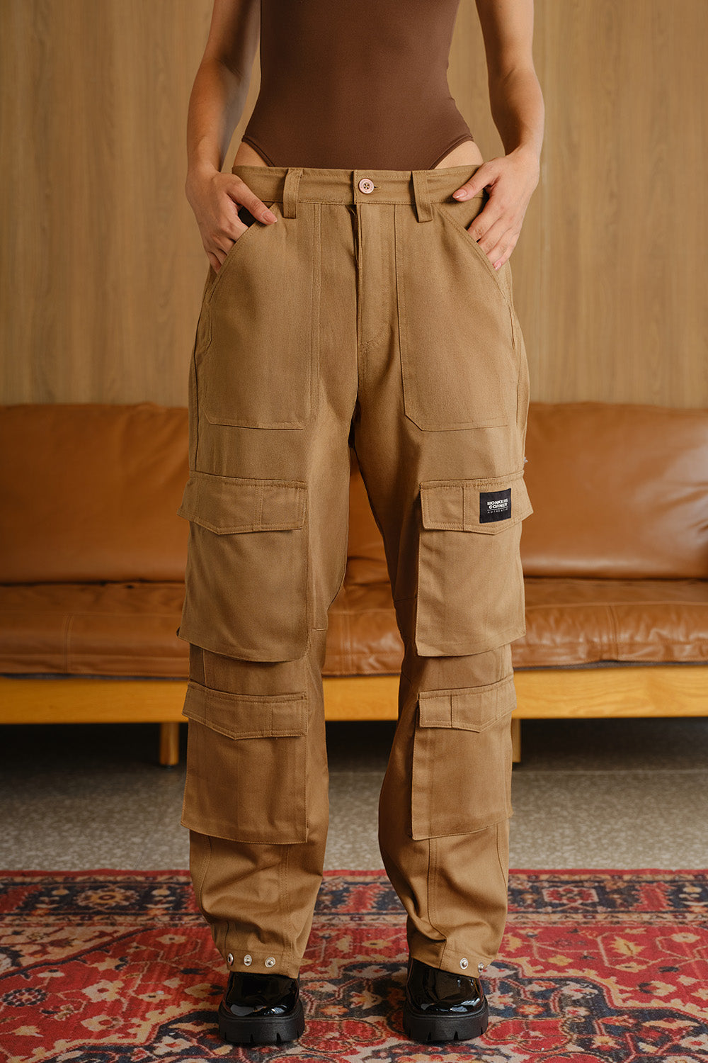 Dusty Brown 8 Pockets Cargo Pant