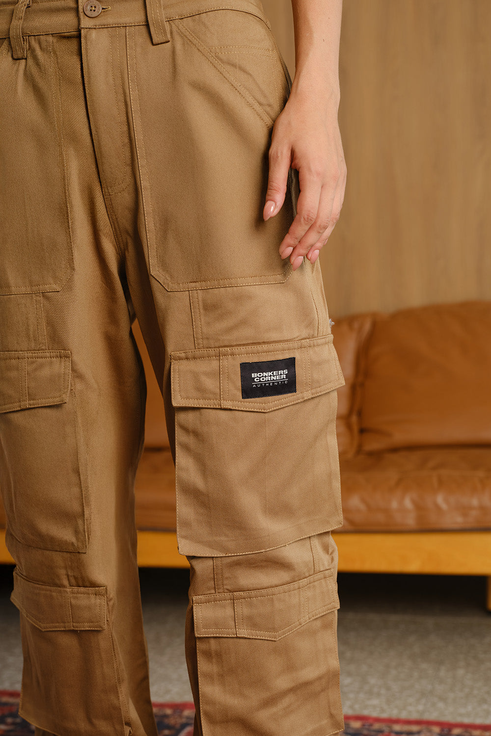Dusty Brown 8 Pockets Cargo Pant