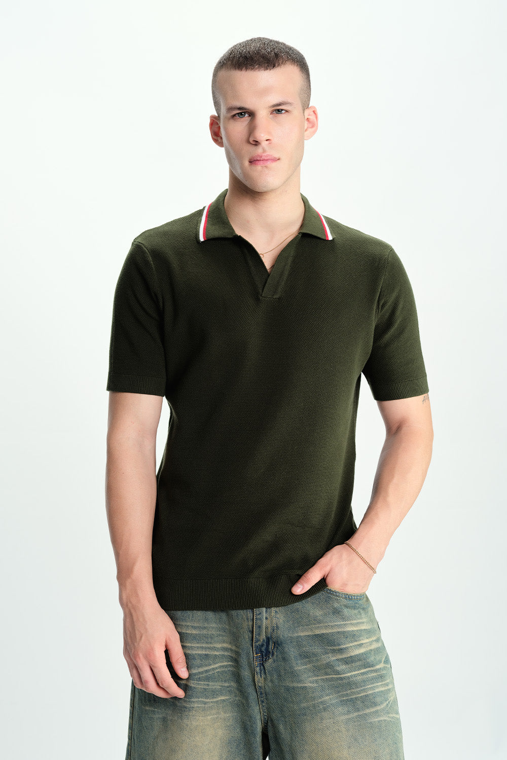 Field Olive Knit Polo
