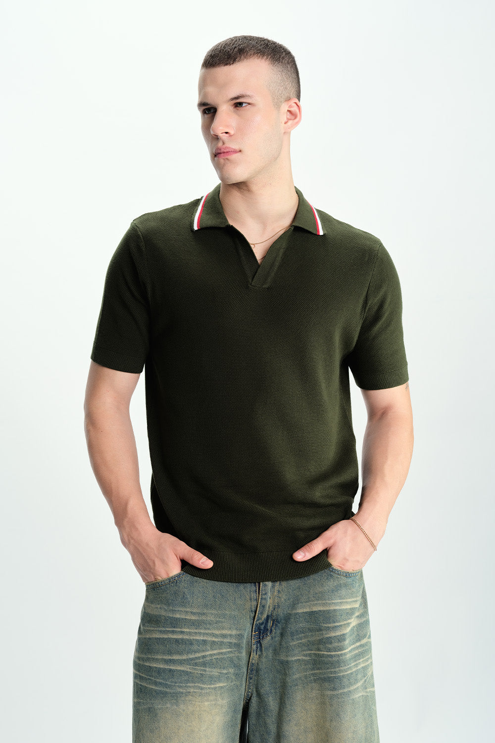 Field Olive Knit Polo