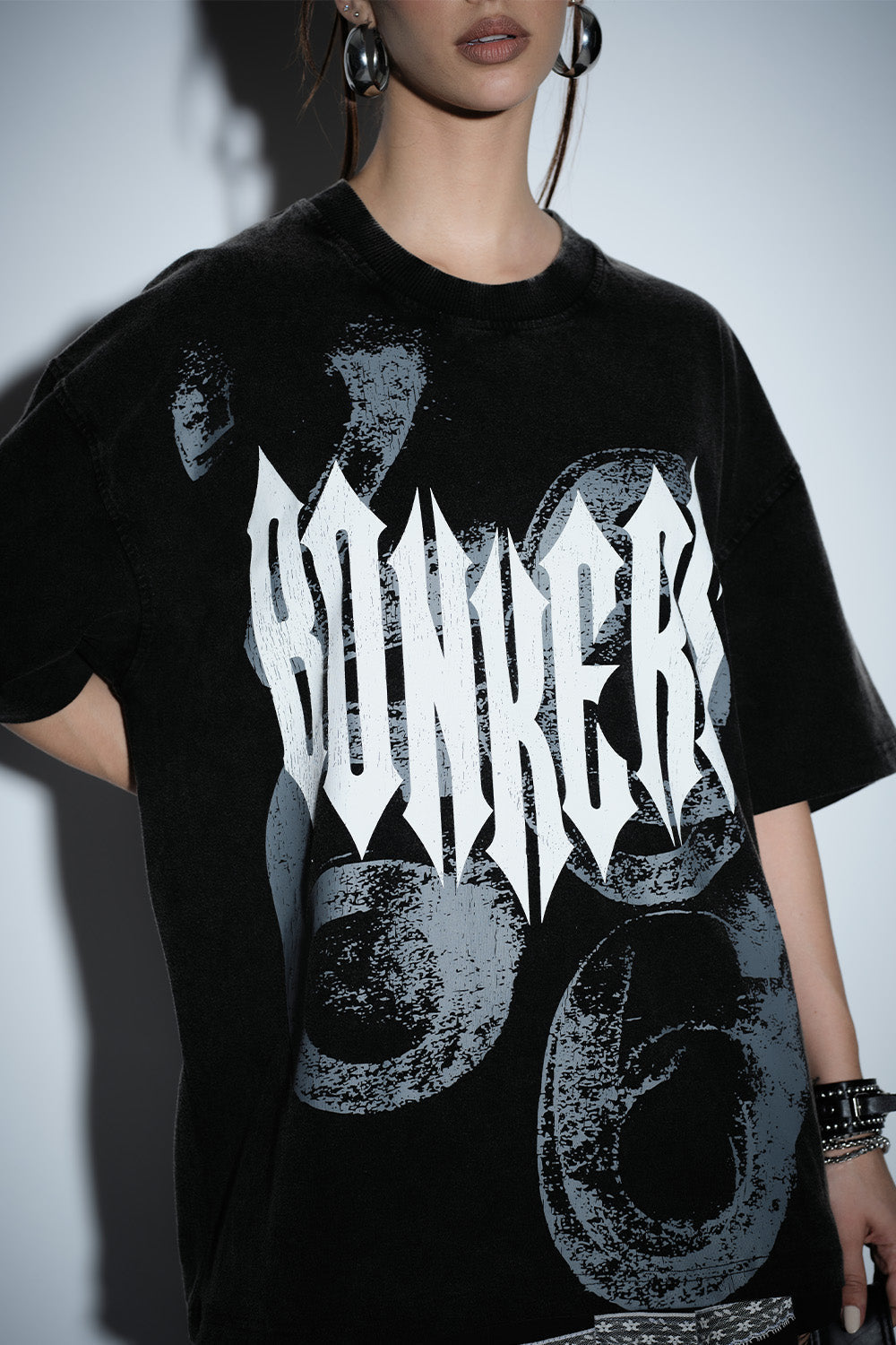 Gothic Spikes Oversized T-shirt