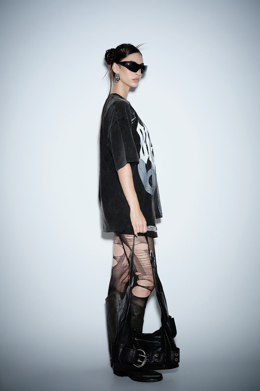 Gothic Spikes Oversized T-shirt