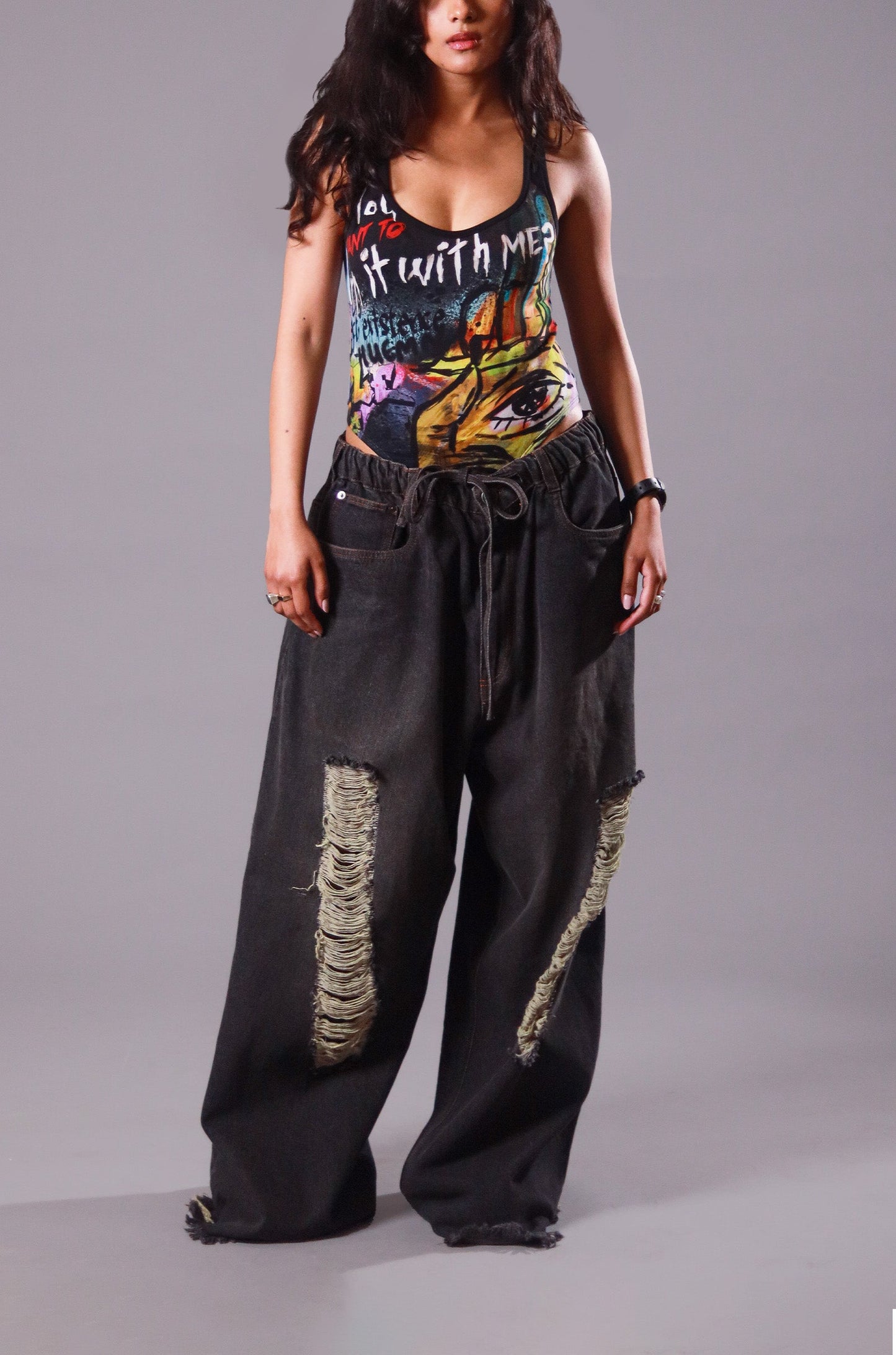 HUEMN Graffiti Bodysuit