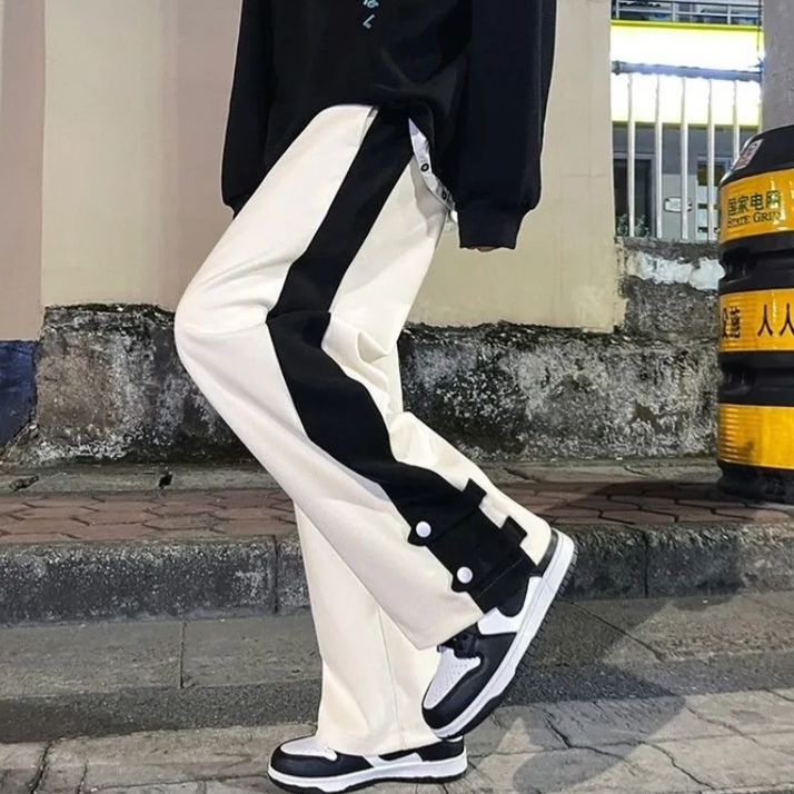 Aesthetic Wide-Leg Button Pants - Streetwear Hip-Hop Fashion" - Prime Fitz