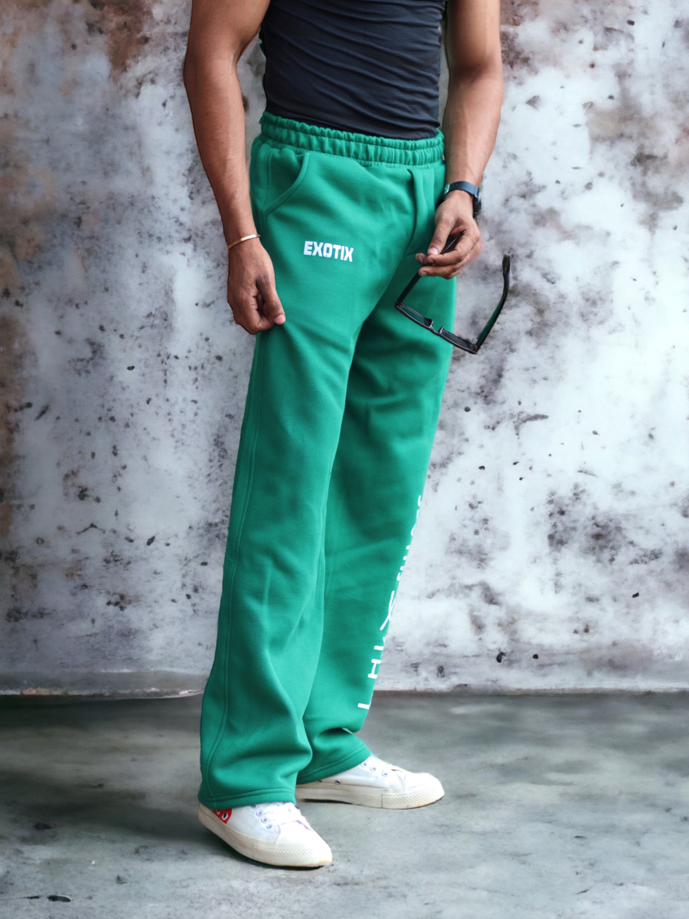 GREEN BAGGY STYLE TRACKPANT - Prime Fitz