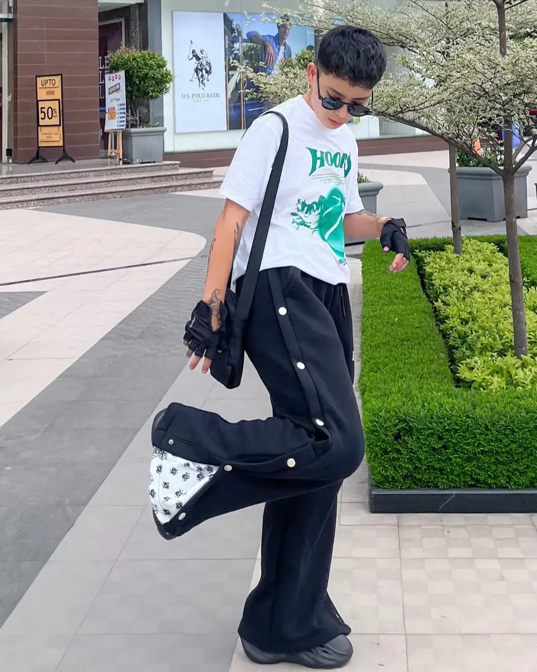 Bandana Baggy Pants | Snap Button Versatility Meets Streetwear Style - Prime Fitz