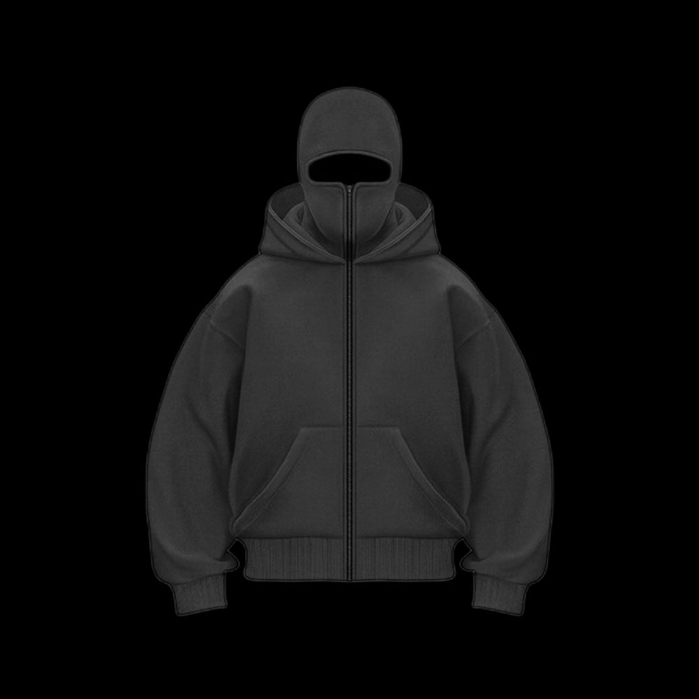 Balaclava Layered Double Zip Hoodie - Prime Fitz