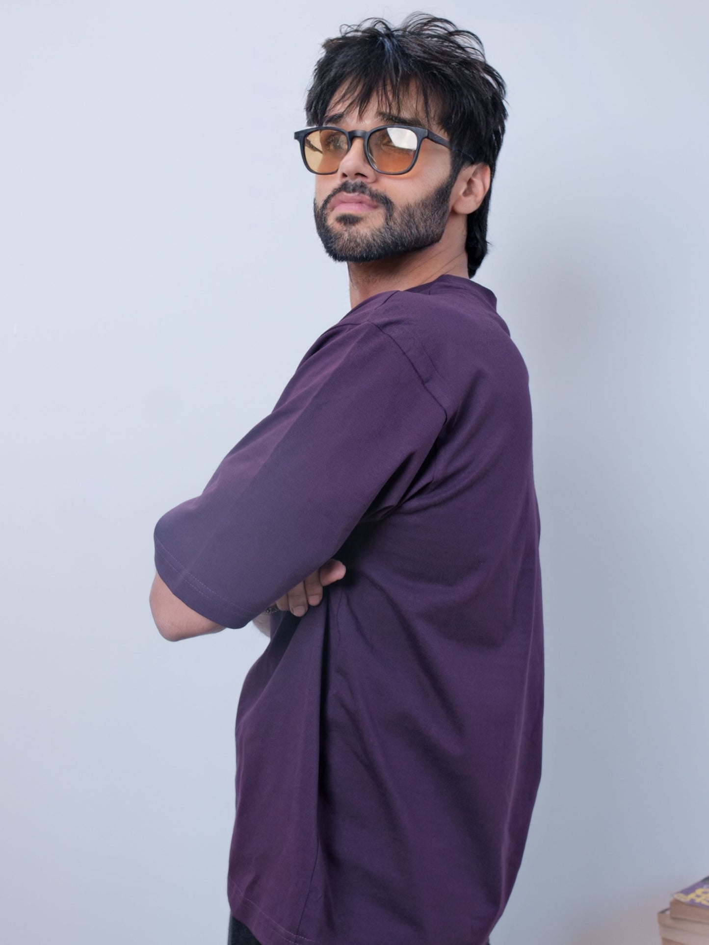 Everyday Oversized Tee - Eggplant Purple