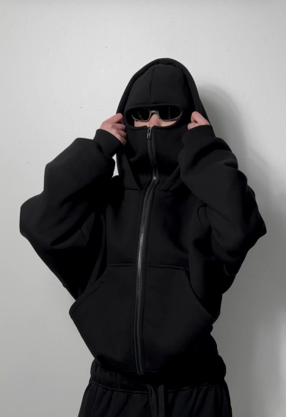 Balaclava Layered Double Zip Hoodie - Prime Fitz