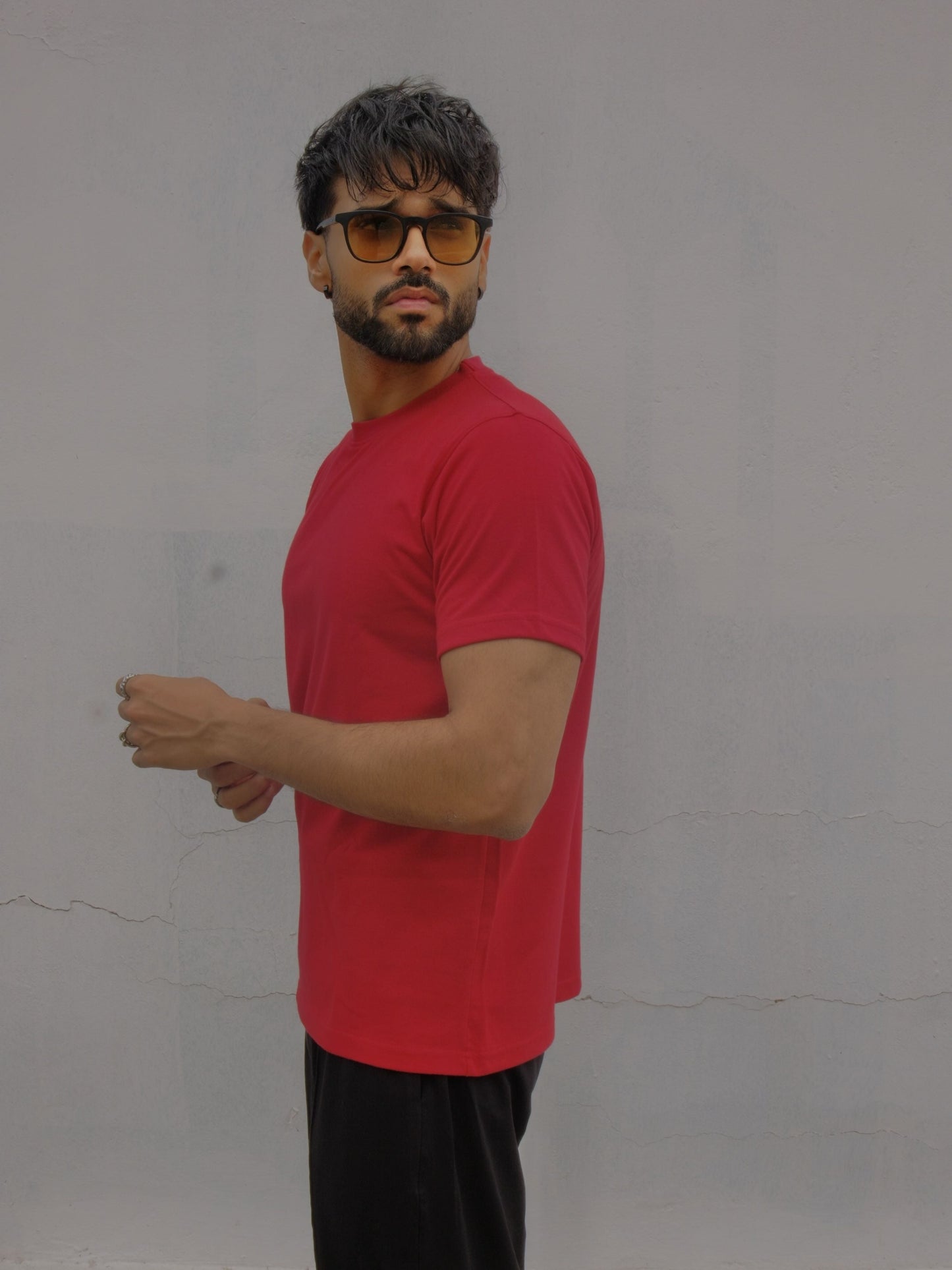 Basic Slim Fit T-shirt - Red Flag