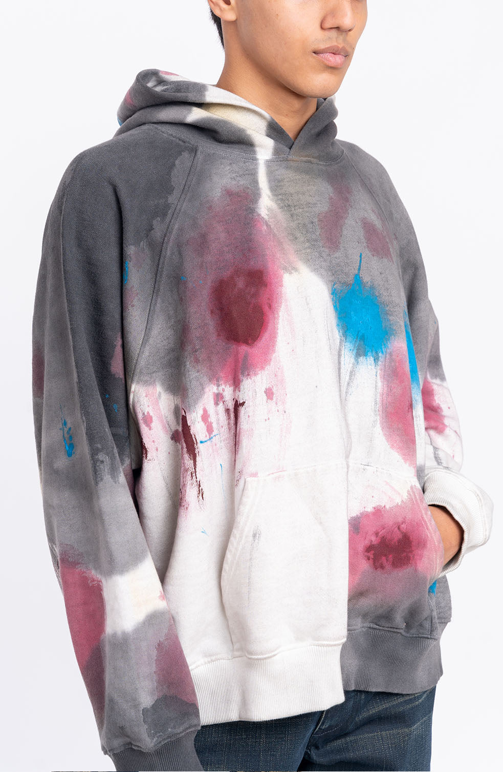 Huemn Blood Washed Hoodie (White)