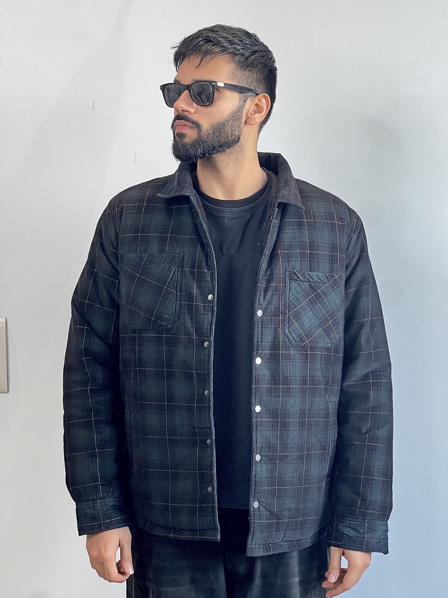 Corduroy flannel jacket - Christmas green