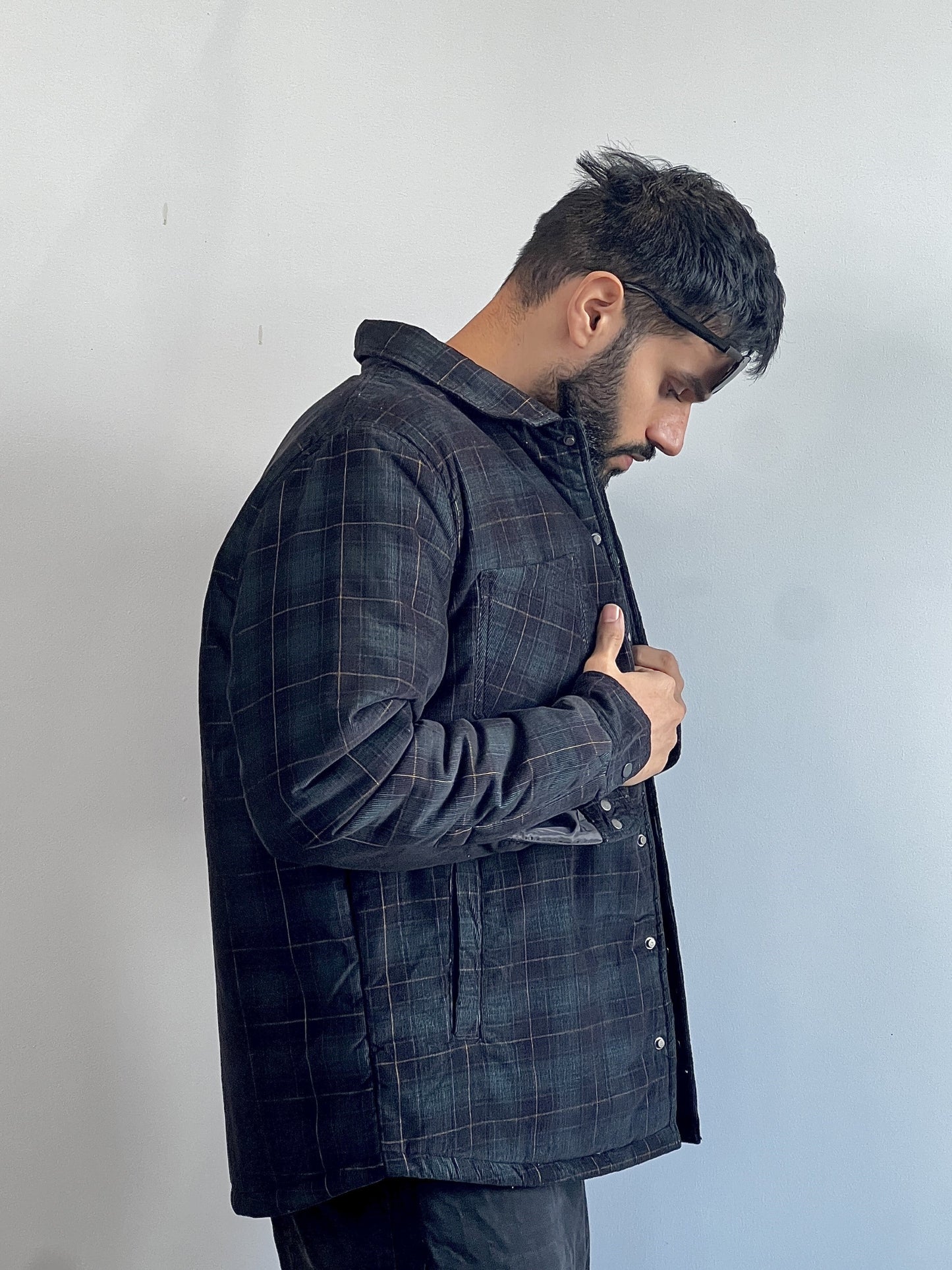 Corduroy flannel jacket - Christmas green