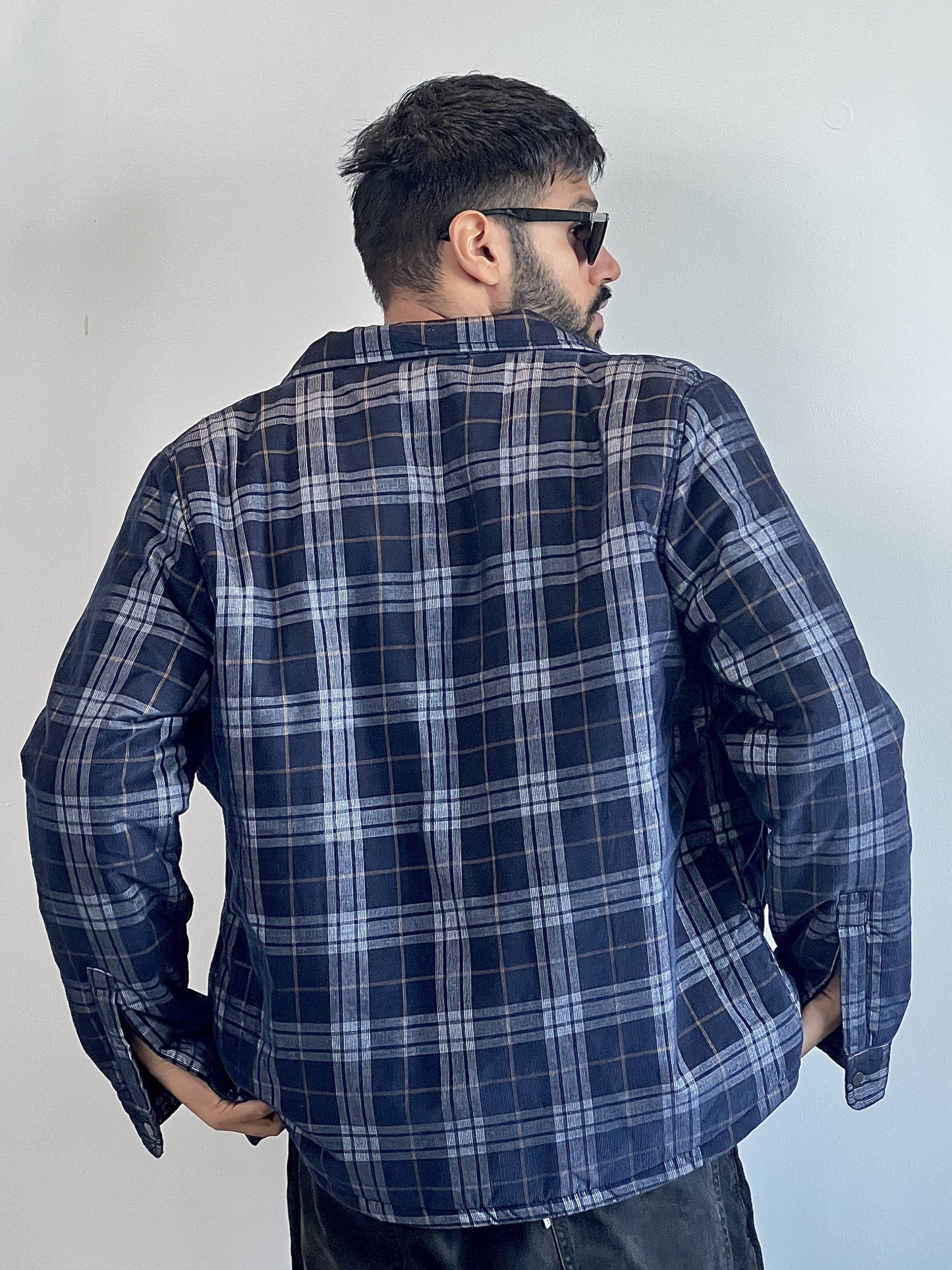 Corduroy flannel jacket - Midnight blue