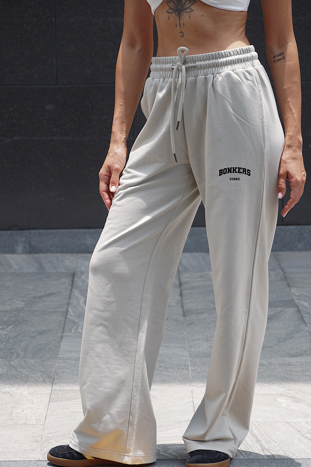 Idle Ivory Wide-Leg Sweatpants