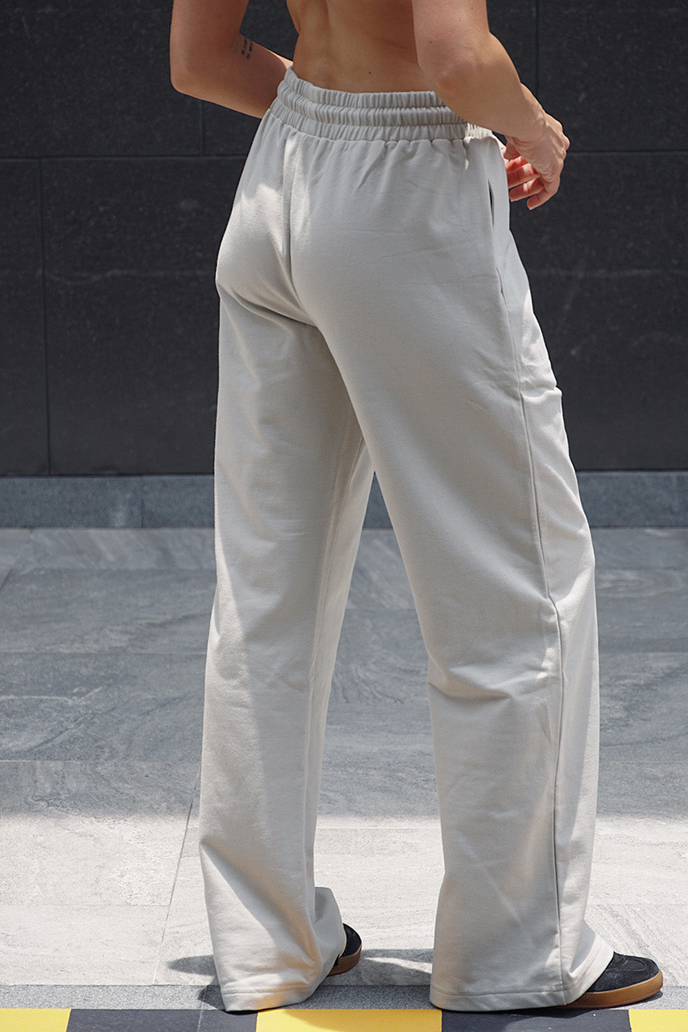 Idle Ivory Wide-Leg Sweatpants