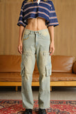 Light Wash Workwear Cargo Jeans