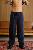 Navy Blue Tape Wide Leg Joggers
