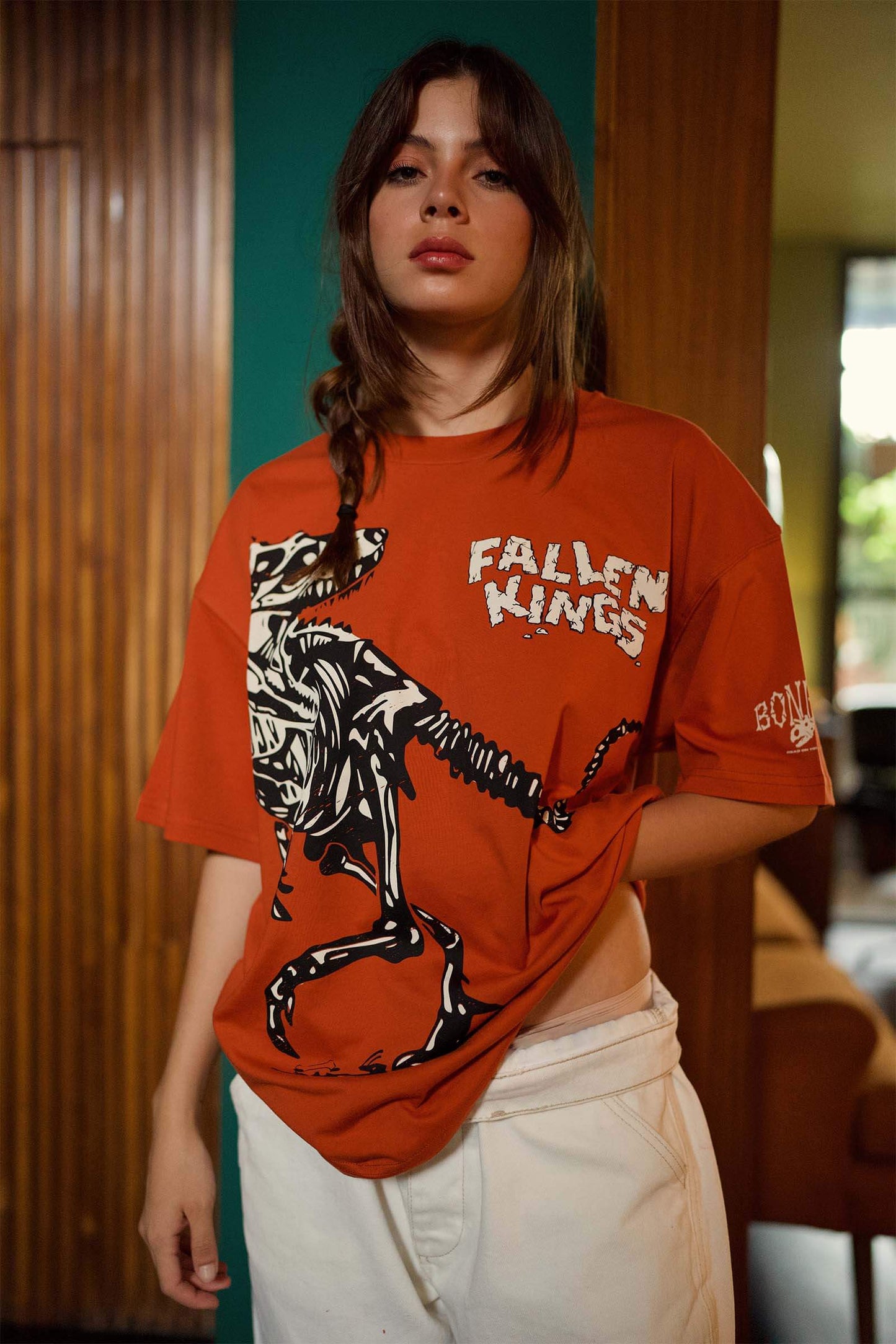 Orange Fallen Kings Oversized T-shirt