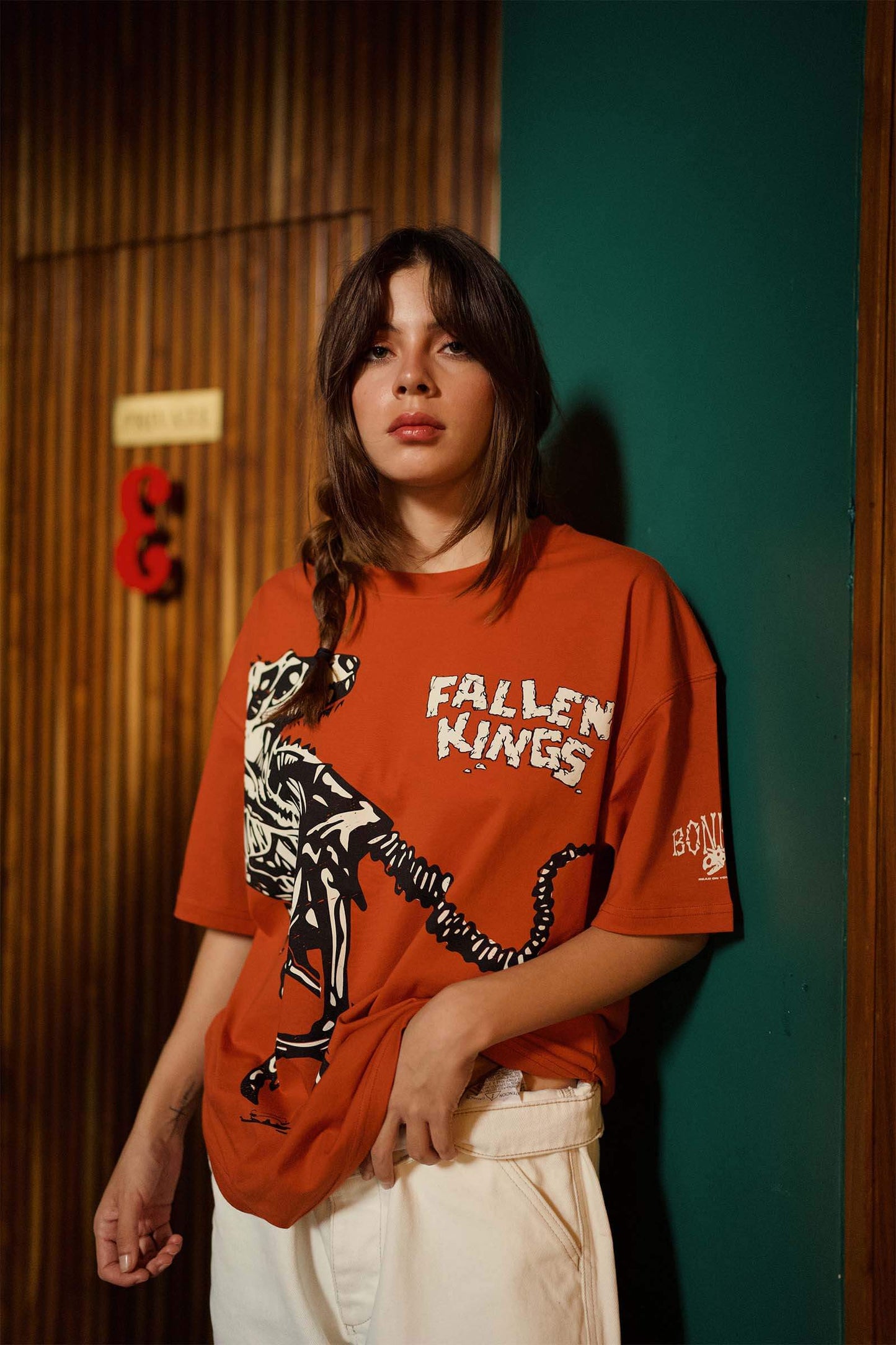 Orange Fallen Kings Oversized T-shirt