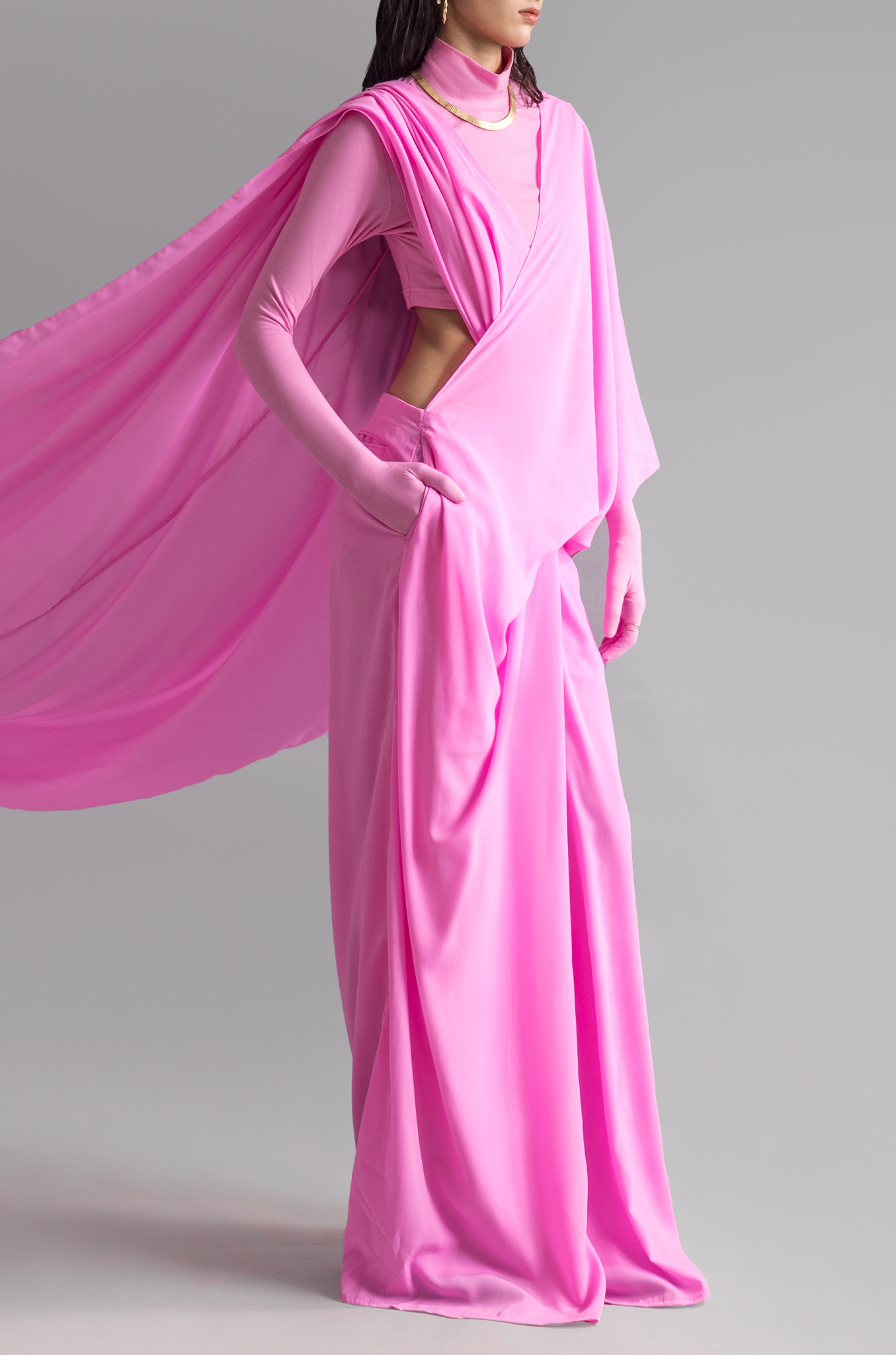 Hybrid Sari-Pants (Pink)